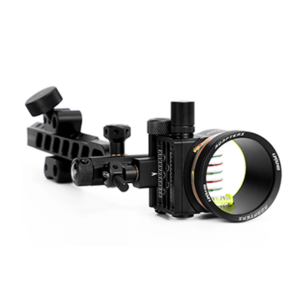 Compound Bow Sight 0.019" Fiber Optic Pin Micro Adjustable 5 Needle Aiming for Archery Hunting Shooting Accessories